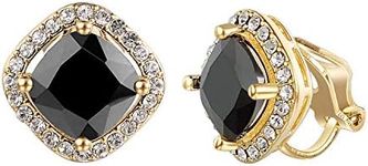 Yoursfs Square CZ Clip on Earrings 