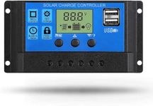 Solar Charge Controller, ARCELI 30A Solar Panel Controller 12V/24V PWM Auto Parameter Adjustable LCD Display Solar Panel Battery Regulator with Dual USB Port