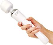 Cordless Massager Device by Yarosi - Strongest Therapeutic Vibrating Power - Best Rated for Travel Gift - Magic Stress Away - Perfect for Muscle Aches and Personal Sports Recovery - USB - Curve - White