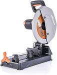 Evolution Power Tools R355CPS 14-Inch Chop Saw Multi Purpose, Multi-Material Cutting Cuts Metal, Plastic, Wood & More Miter Cut up to 45˚ Degrees TCT Blade Included