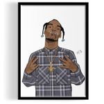 T.CROWE A4 Snoop Dog Unique Inspired Print Poster – Snoop Dog Pop Art Set - Hip Hop Rap Wall Hanging Home Décor – Man Cave Art for Rap Lovers – Snoop Dog Wall Art – Premium Print