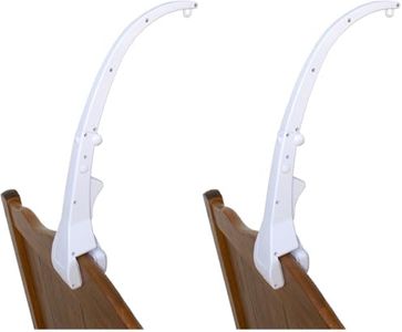J.L. Childress Crib Mobile Attachment Clamp 18 Inch, Easy Attachment with Rubber Padding, Fits Traditional and Convertible Cribs, White (Pack of 2)