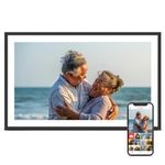 Digital Photo Frame Large Frameo 15.6 Inch Digital Picture Frame WiFi, 32GB, 1920 * 1080 IPS HD Touch Screen, Tabletop&Wall-Mounted, Share Picture Video, Gifts for Women, Birthday, Wedding Gifts