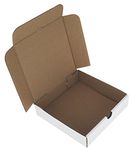 MEG4TEC Pack of 5 Pizza Boxes, Takeaway Fast Food Cake Packaging White, Size : 7 INCH (19cm x 19cm x 5cm)