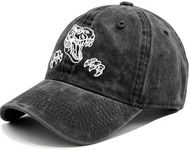 Waldeal Cute Boys' Dinosaur Hat, Adjustable Embroidered Washed Dad Hat Kids Ballcap-Black 4