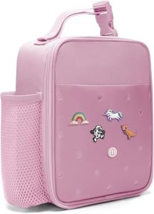 MEXS Kids Lunch Bag, DIY＆Insulated Lunch Box for Boys Girls, Toddler Lunch Cooler Bag for School, Double Insulation Portable＆Reusable, Water/Oil-Proof Lining Easy Clean, for Ages 3+ (Unicorn/Dinosaur)