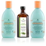 Nature Spell Rosemary Oil With Hair Growth Shampoo & Conditioner, Pack of 3 Gift Set, 150ml x1 300ml x2, Made In The UK