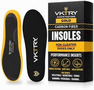 VKTRY Gold for Non-Cleated Shoes - Carbon Fiber Performance Insoles - Customized Athletic Inserts for Sports Basketball Volleyball Running & More | Shock Absorption US M10.5-11, W12.5-13, <120lbs