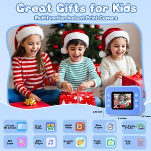 Hangrui Kids Instant Print Camera – Blue, Portable Photo Printer