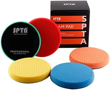 SPTA 5Pc 5.5 Inch Face for 5 Inch 125mm Backing Plate Compound Buffing Sponge Pads Cutting Polishing Pad Kit for Car Buffer Polisher Compounding,Polishing and Waxing