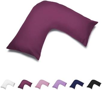 CLOUDPUFF 1000TC Ultra Soft Brushed Microfibre V Shape/Tri/Boomerang Pillowcase Wrinkle, Fade and Stain Resistant with Envelope Closure (1, Shiraz)