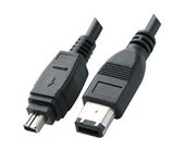 MX FIREWIRE IEEE 1394 Cable 4 PIN Male to MX 6 PIN Male Cord - 1.5 Meters(Black)