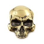 Skull belt buckle, Human skull solid brass belt buckle, solid brass belt buckle with skull