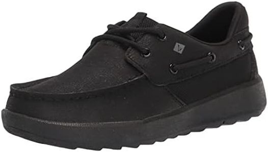 Sperry unisex child Fairwater Plushwave Sneaker, Black, 6 Big Kid US