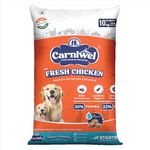 Carniwel Dry Dog Food with Fresh Chicken | Natural Ingredients for Easy Weaning | GMO-Free | Highly Palatable | Immune & Lactation Support | Premium, Tailored Nutrition for Large Dog, Starter, 10 kg