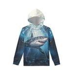 ZFRXIGN Hoodies Youth for Girls Boys Kids 6-16 Years Long Sleeve Hooded Sweatshirt with Pockets Teenage, Aa Shark, 8-10 Years