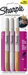 Sharpie Fine Point Permanent Marker - Assorted Metallic Colours (Pack of 3)