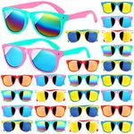 GINMIC Kids sunglasses bulk, Kids Sunglasses Party Favor, 24Pack Neon Sunglasses with UV Protection in Bulk for Kids, Boys and Girls Age 3-6…