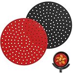 Nuovoware Reusable Cooking Mat, 8 Inch Round Air Fryer Basket Mats, Non-Stick Silicone Air Fryer Accessories Compatible with NINJA, INSTANT POT, GOURMIA, POWER XL, CHEFMAN, DASH and More, 2-Pack