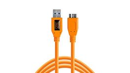 Tether Tools TetheRP Accessoriesro USB 3.0 SuperSpeed Micro-B Cable, 15 feet, High-Visibility Orange