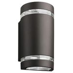 Lithonia Lighting LED Outdoor Cylinder Up and Down Light, MVOLT 4000K, 9W, Dark Bronze, Up and Downlight