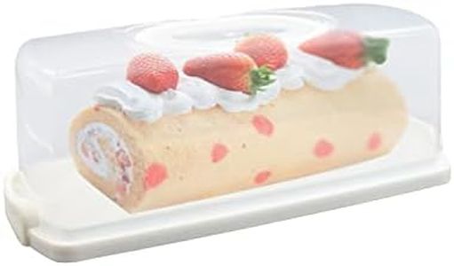 Tamnjvrr Portable Plastic Rectangular Loaf Bread Box, 13inch Translucent Cake Container Keeper for Buns Rolls Pumpkin Cakes Bagels Pastries Doughnut