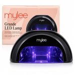 Mylee Grande LED Gel Nail Polish Drying Lamp, 5-Finger Convex Curing Technology with Removable Base, Low Heat Mode and Digital Countdown Screen