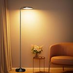 SIBRILLE 36W LED Floor Lamp, Super Bright Standing Lamp, Modern Stepless Dimmable Torchiere Tall Lamp with Remote Control, 350°Rotating Head Reading Floor Lamp for Living Room, Bedroom, Office