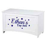 Custom Name Toy Box Stickers, Personalised Name Toy Box Label with Butterflies or Stars Self Adhesive Vinyl Stickers for Children