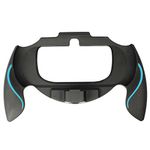 ZedLabz soft touch controller grip handle attachment for Sony PS Vita PSV 1000 - Black & blue