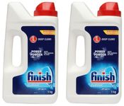 Finish 1 Kg, Classic Dishwasher Detergent Powder | World's #1 Recommended Dishwashing Brand (Pack of 2)