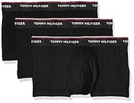 Tommy Hilfiger Men Low-Rise Boxer Short Trunks Cotton Pack of 3, Black (Black), L