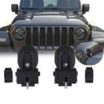 Hood Latches for 2024 2023 2022 2021 2020 2019 2018 Jeep Wrangler JL Jeep Gladiator JT Anti-Theft Hood Lock Catch Latches Accessories 2Door 4Door 2pcs