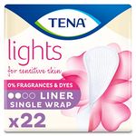 TENA Lights Liner Single Wrapped - 5 x Packs of 22 ( 110 liners )