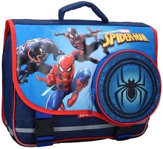 mybagstory - Satchel - Spiderman - Kids - School - Primary School - Nursery - School Bag for Boys - Size 37 cm - Adjustable Straps - Gift Idea, Blue, 34 cm, blue, 34