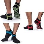 Muezna Men's Non-Slip Yoga Socks, A