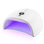 MelodySusie UV LED Nail Lamp, P-PLUS30G Rechargeable Cordless UV Nail Light for Gel Nails with 3 Timer Settings, Professional Nail Dryer for Salon & Home Use (White)