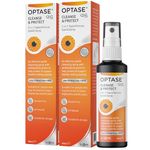 Optase Cleanse & Protect – 2-in-1 Hypochlorous Acid Eyelid Spray – for Daily Cleansing and Protection with Antibacterial Action. for Eyelids and Surrounding Skin – Preservative Free - Twin Pack