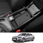 CDEFG Compatible with Audi A4 B9 / A5 F5 2017-2023 2024, UK Centre Console Armrest Storage Box Armrest Organiser Glove Box Storage Car Tray A4 B9 8W Avant Hybrid Accessories