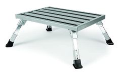 Step Stool, Aluminum Platform Step, AdjustableHeight (E/F)