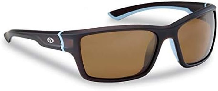 Flying Fisherman Cove Polarized Sunglasses with Matte Crystal Frames, Tobacco Amber Lenses, Medium