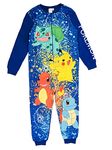 Pokemon Boys Onesie, Blue 2, Age 7-8 Years