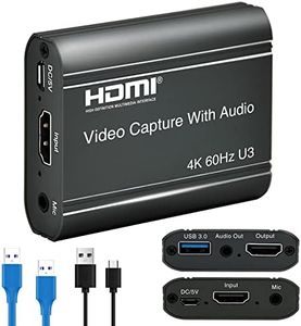 ORIVISION 4K Capture Card, HDMI to USB 3.0 Video Capture Card with loopout for Nintendo Switch,1080p 60fps Game Capture Card Device with Audio Output for Streaming, Xbox/PS4/PS5/PC,VLC/OBS/Amcap
