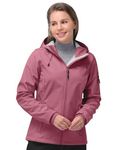 33,000ft Women's Waterproof Jacket, Ladies Lightweight Hooded Softshell Jacket Windproof Fleece Rain Jacket for Outdoor Hiking Beetroot M