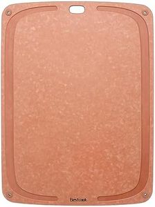 BESTCOOK Wood Fibre Chopping Board for Kitchen with Juice Groove and Non-Slip Feet, BPA Free, Dishwasher Safe, Knife Friendly for Meat, Bread, Fruit, 44 x 33 x 0.6 cm