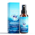 Pure Magnesium Oil Spray, Extra Strength Magnesium Oil Skin & Body, 60Ml Magnesium Chloride Oil Spray, 100% Organic Magnesium Oil Spray for Feet, Sleep, Relax, Anxiety