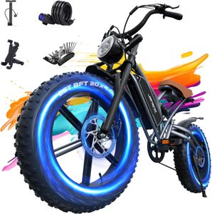 JANSNO Electric Bike 20x4.0 Fat Tire – Adult E-Bike
