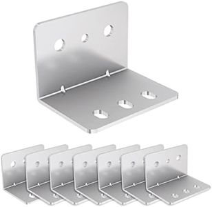 VADANIA 8 Staffe a L per Carichi Pesanti per Guide per Cassetti serie #2053, Staffa Angolare ad Angolo Retto da 90 Gradi, Staffa Resistente con Spessore 2 mm (60 mm x 42 mm x 40 mm)