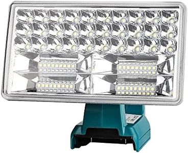 YEX-BUR Pour batteries Li-ion 14,4 V 18 V BL1860 Lampe de poche LED 3200 lm 30 W Lumineuse Lampe de poche USB Rechargeable Lampes de poche Tactiques avec port USB, 3 modes d'éclairage pour camping