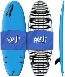 Rock-It 4'10" CHUB Soft Top Surfboard, Kids Surfboard, Mini Surfboard, Innovative Design Easy to Paddle and Maneuverable Small Surfboard and Beginner Surfboard (Blue)